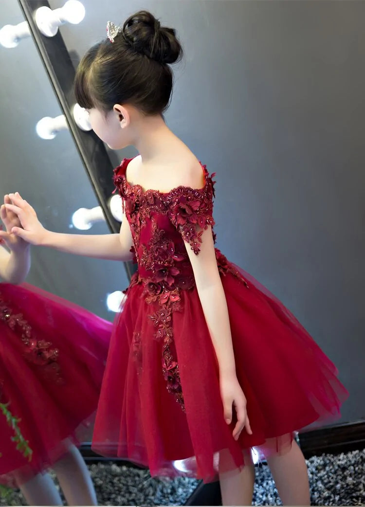 Flower Pattern Dress For Girls