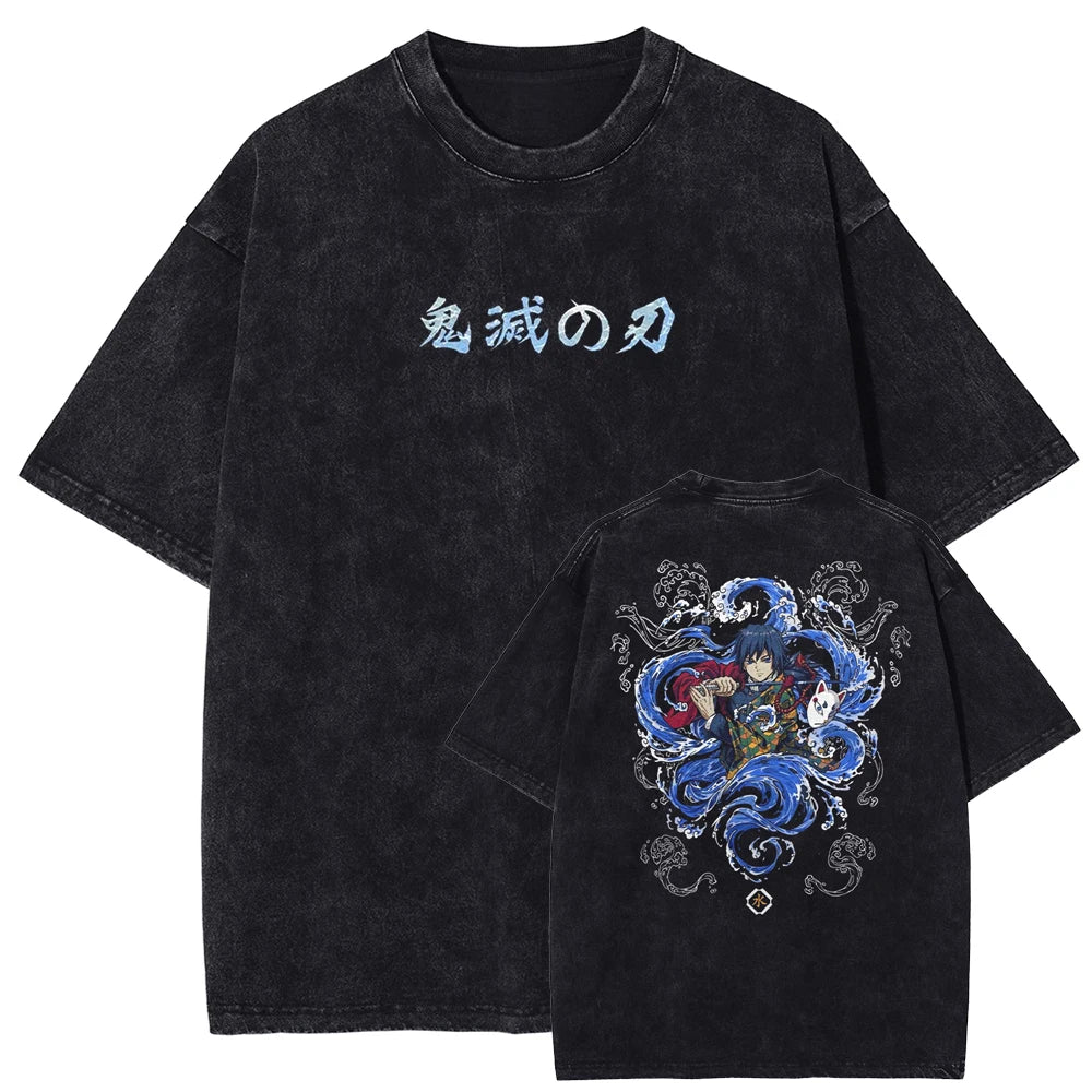 Demon Slayer Giyu's Technique Oversized Vintage Shirt