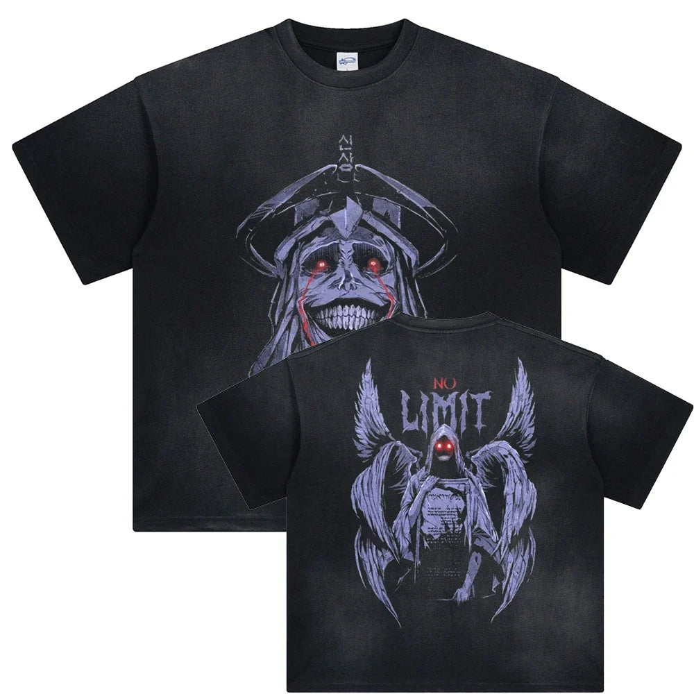 Solo Leveling Demon Reaper Oversized Vintage T-Shirt