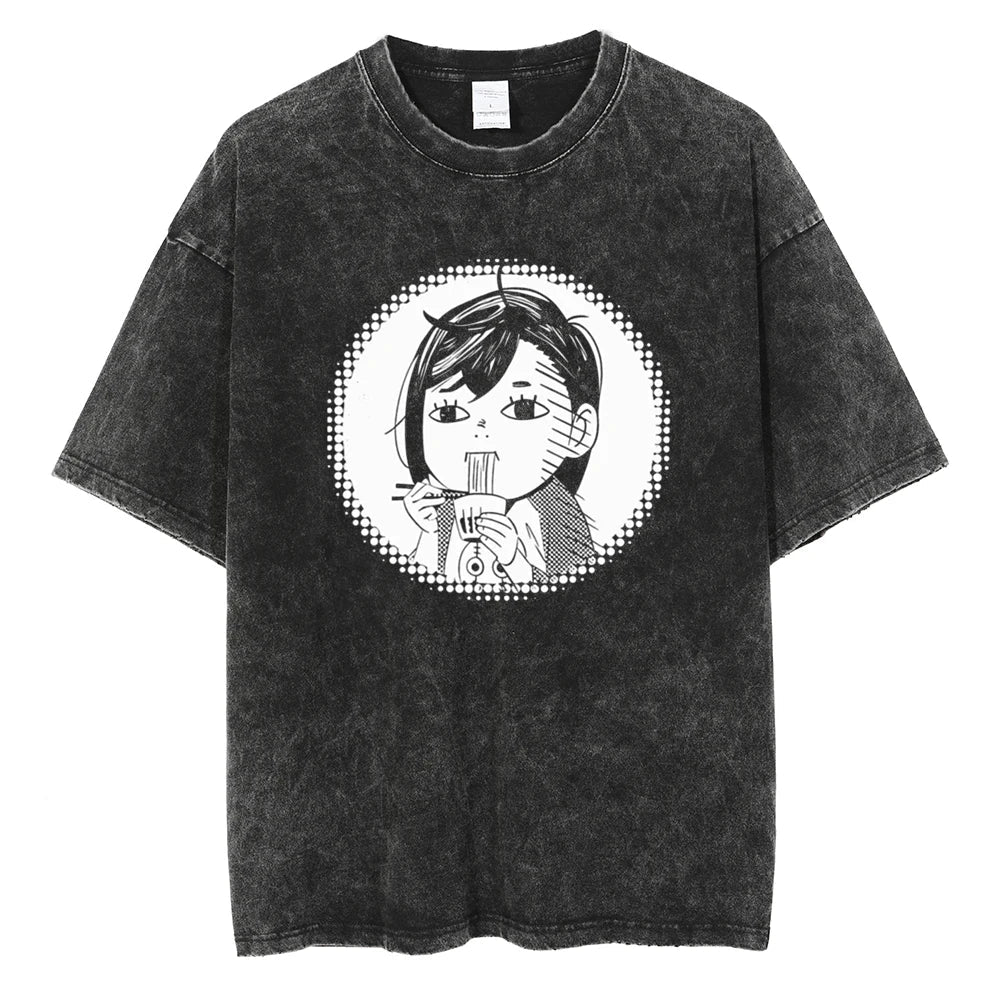 Dandadan Momo's Power Oversized Vintage T-Shirt