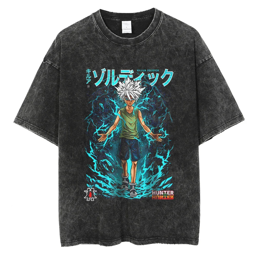 Hunter x Hunter Killua Ultimate Assassin Oversized Vintage T-Shirt
