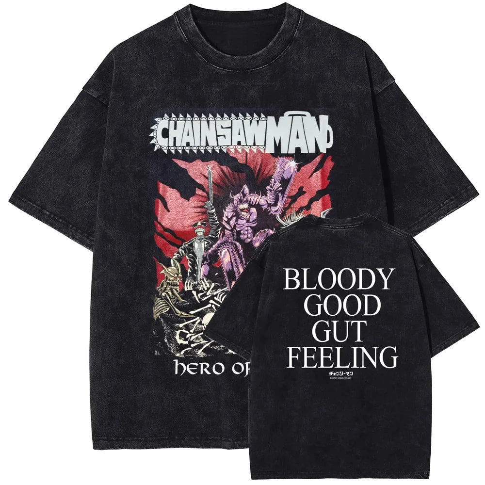 Chainsaw Man Devil's Power Oversized Vintage T-Shirt
