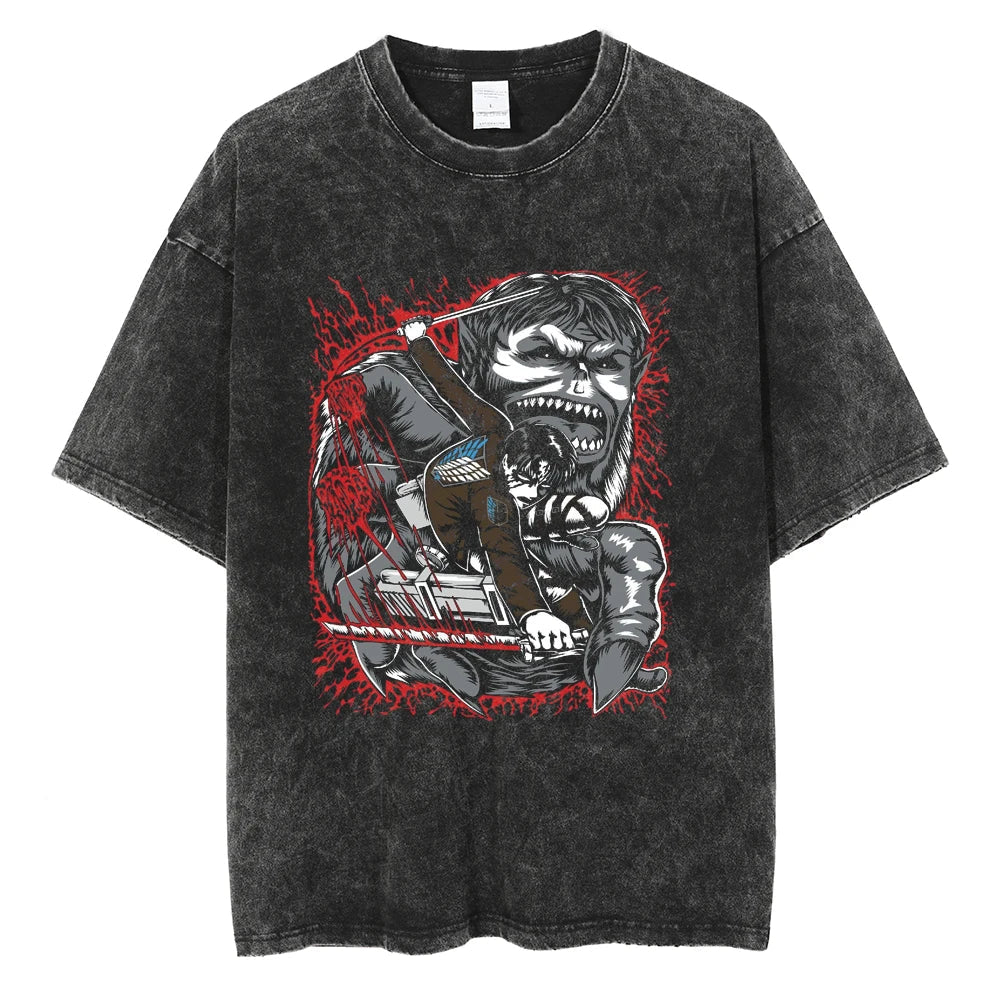 Attack on Titan Captain's Victory Oversized Vintage T-Shirt