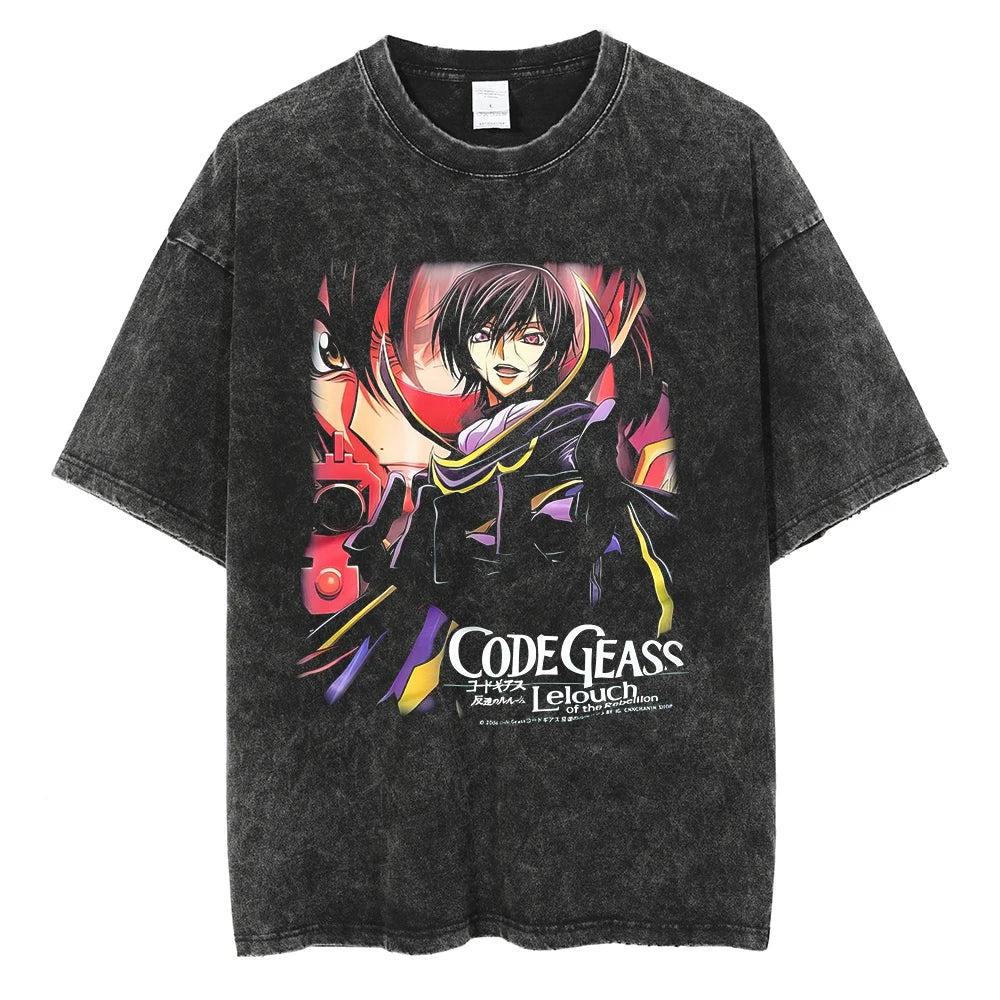 Code Geass Lelouch Zero's Legacy Oversized Vintage T-Shirt