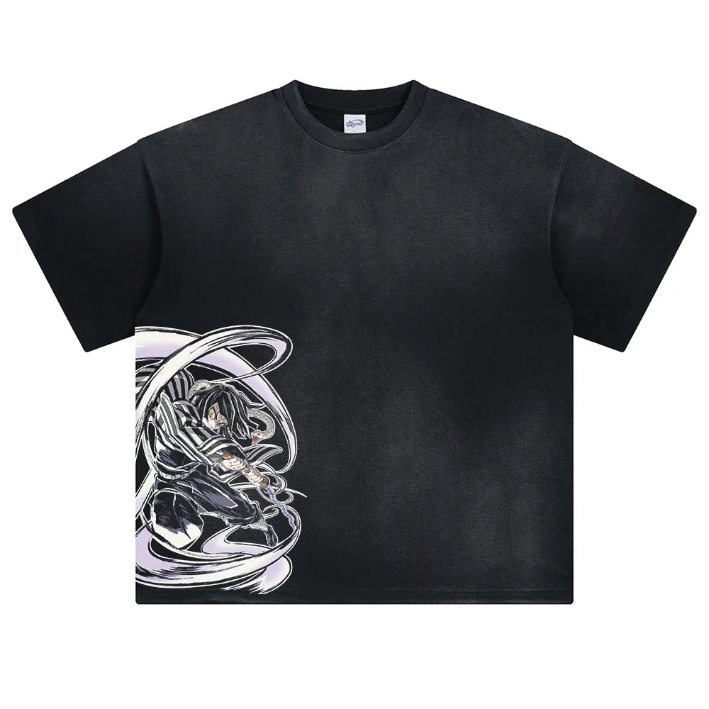 Demon Slayer Obanai's Snake Oversized Vintage T-Shirt