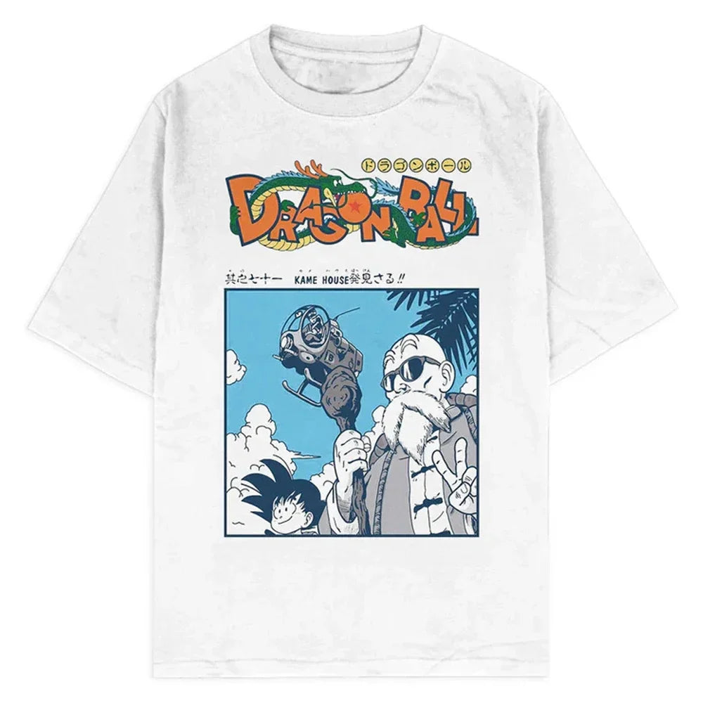 Dragon Ball Kame House Island Retreat Oversized Vintage T-Shirt