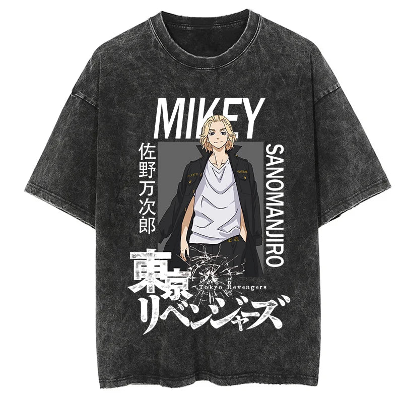 Tokyo Revengers Mikey Brave Heart Oversized Vintage T-Shirt
