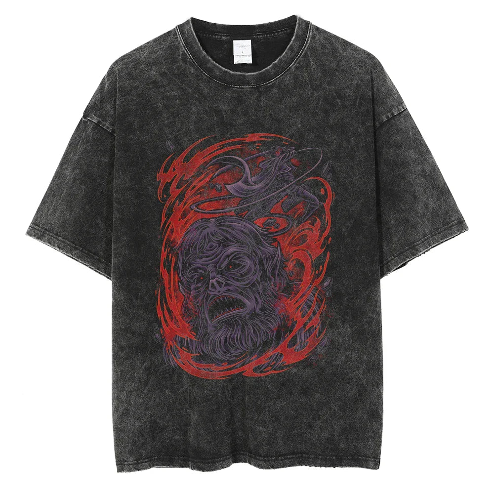 Attack on Titan Beast's Power Oversized Vintage T-Shirt