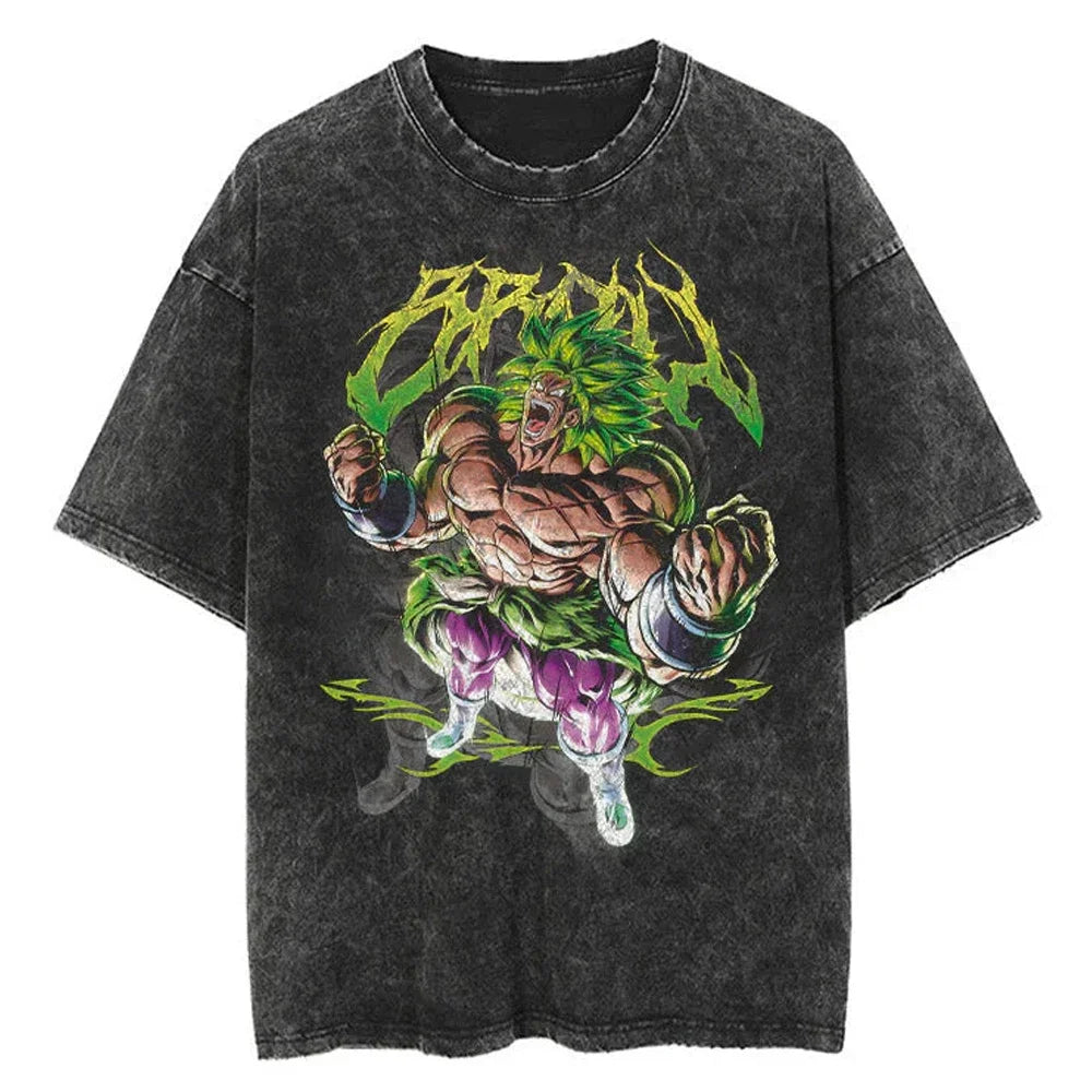 Dragon Ball Broly Wrathful Saiyan Oversized Vintage T-Shirt