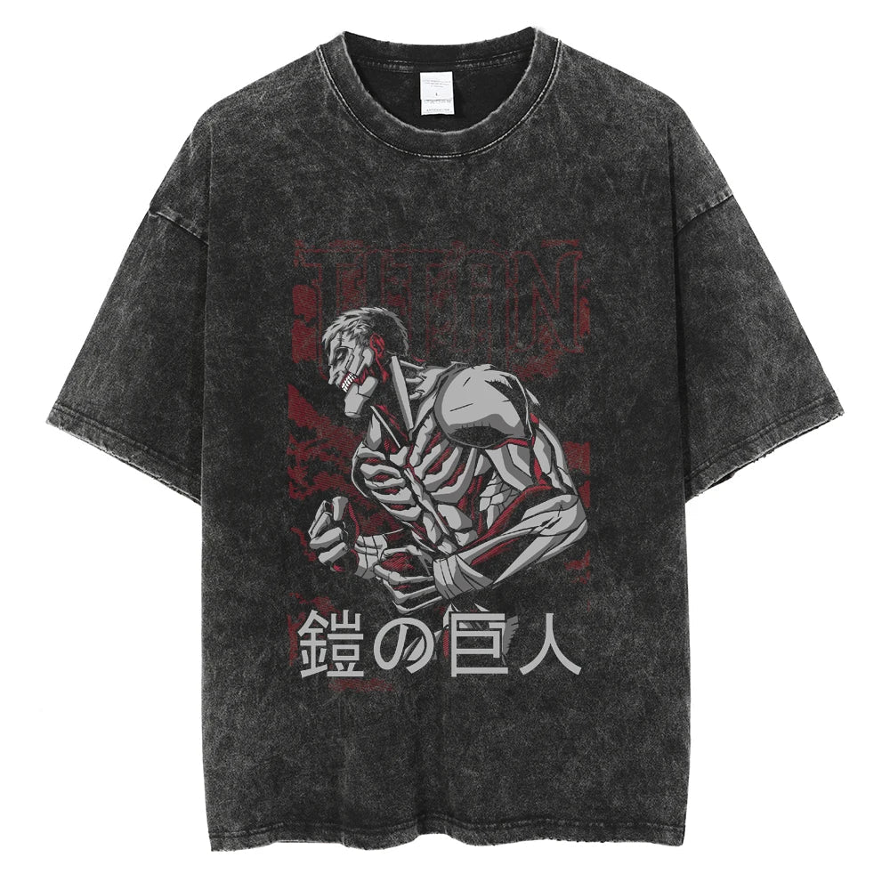 Attack on Titan Armored's Might Oversized Vintage T-Shirt