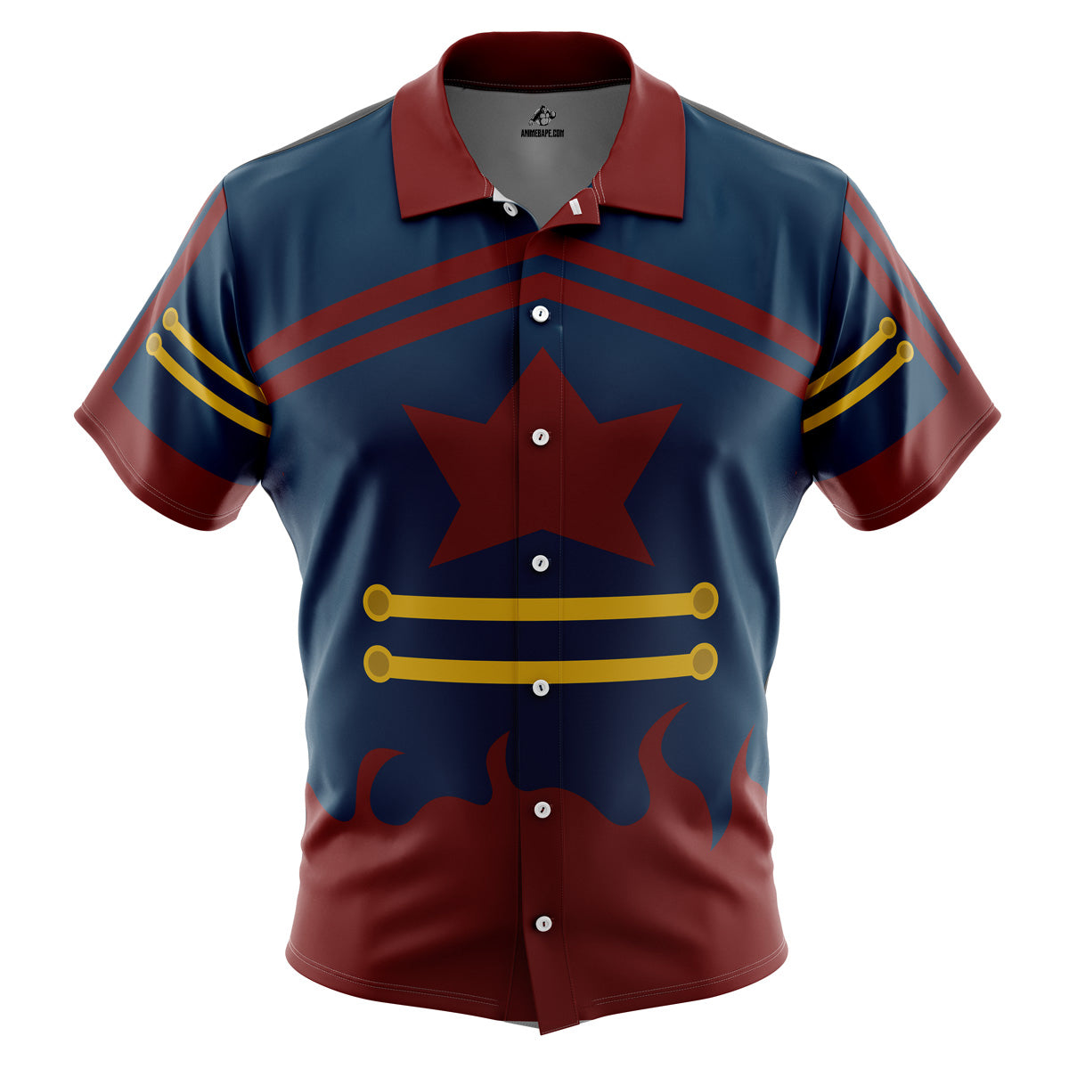 Simon Coat Gurrenn Lagan Button Up Hawaiian Shirt